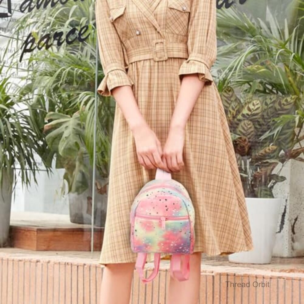 Plush Mini Backpack With Adjustable Strap, Two Co… - image 5